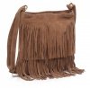 Kožené kabelka listonoška Genuine Leather zemitá 223