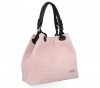 Kožené kabelka shopper bag Vittoria Gotti púdrová ružová V80047