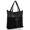 Kožené kabelka shopper bag Roberto Ricci čierna 18139