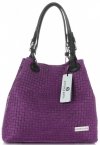 Kožené kabelka shopper bag Vittoria Gotti fialová V80047
