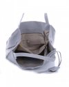 Kožené kabelka shopper bag Vittoria Gotti svetlo šedá V2