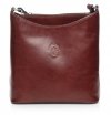 Kožené kabelka listonoška Genuine Leather 6001 hnedá