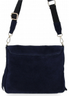 Kožené kabelka listonoška Vittoria Gotti tmavo modrá DB52