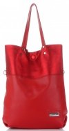Kožené kabelka shopper bag Vittoria Gotti červená V6538