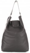 Kožené kabelka shopper bag Vera Pelle šedá 3292