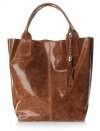 Kožené kabelka shopper bag Genuine Leather 788 ryšavá