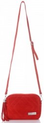 Kožené kabelka listonoška Vittoria Gotti červená V3288C