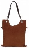 Kožené kabelka listonoška Genuine Leather hnedá 517