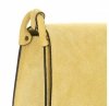 Kožené kabelka listonoška Genuine Leather žltá 0003