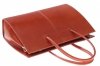 Kožené kabelka listová kabelka Genuine Leather ryšavá 840