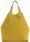 Kožené kabelka shopper bag Vera Pelle žltá A19