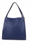 Kožené kabelka shopper bag Vittoria Gotti tmavo modrá 8286