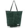 Kožené kabelka shopper bag Vittoria Gotti fľašková zelená VG41