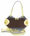 Kožené kabelka shopper bag Vittoria Gotti limetková V8