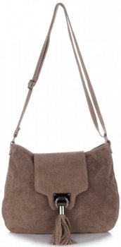 Kožené kabelka listonoška Genuine Leather zemitá 4022