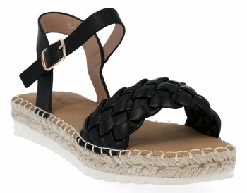 Černé dámské sandály espadrilky Bellucci