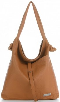 Kožené kabelka shopper bag Vittoria Gotti zrzavá V5701