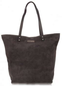 Bőr táska shopper bag Vittoria Gotti szürke V915