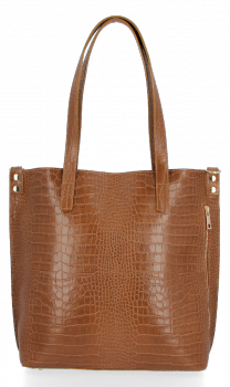 Bőr táska shopper bag Vittoria Gotti vörös VG803