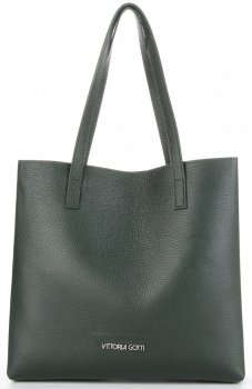 Bőr táska shopper bag Vittoria Gotti palackzöld V694150