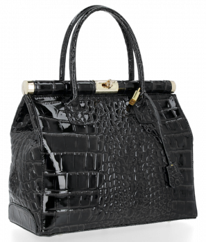 Bőr táska kuffer Vittoria Gotti V9113 fekete