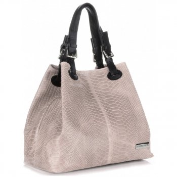 Bőr táska shopper bag Vittoria Gotti púderrózsaszín V2L