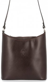 Bőr táska levéltáska Genuine Leather csokoládé 6001