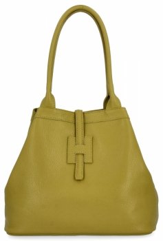 Bőr táska shopper bag Vittoria Gotti mustár 208S