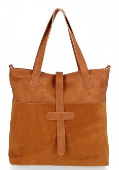 Bőr táska shopper bag Roberto Ricci vörös 18139