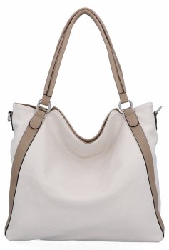 Torebka Damska Shopper Bag XL firmy Hernan HB0337 Beżowa