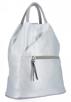 Uniwersalny Plecak Damski firmy Hernan HB0206 Srebrny