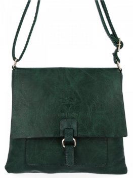 GEANȚĂ DE DAMĂ tip poștaș BEE BAG verde de sticlă 1102S32