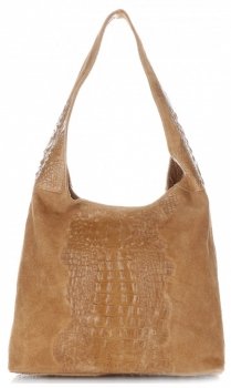 GEANȚĂ DIN PIELE shopper bag Vera Pelle roșcat A1