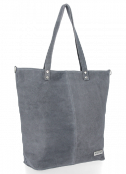 Kožené kabelka shopper bag Vittoria Gotti VG41 šedá
