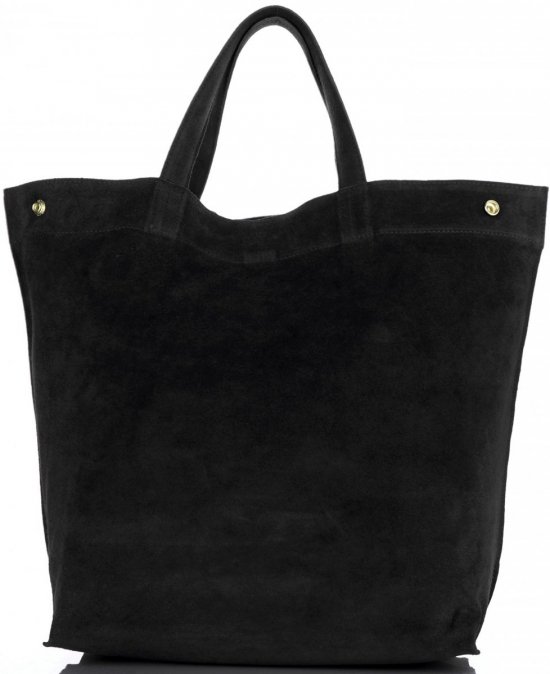 Kožené kabelka shopper bag Vera Pelle černá A19