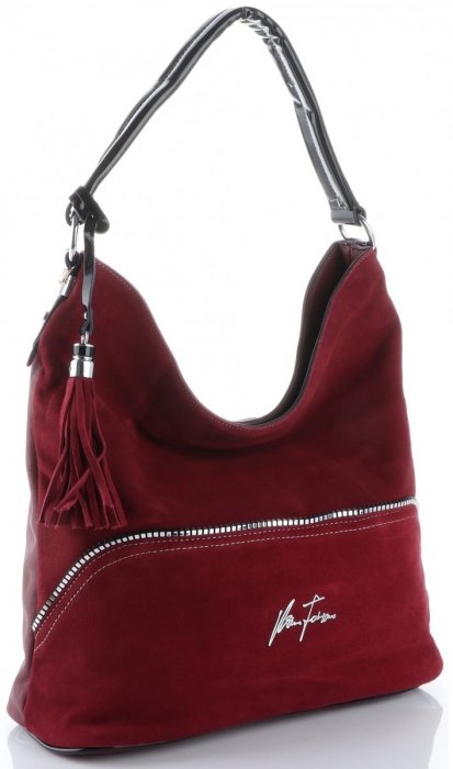 Kožené kabelka univerzální Velina Fabbiano červená VF6147