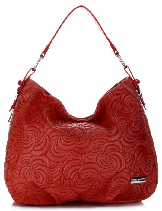Kožené kabelka shopper bag Vittoria Gotti červená V80013