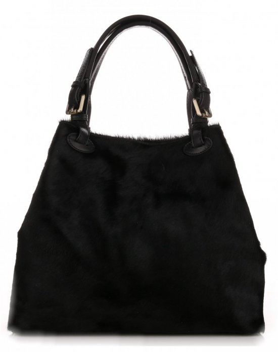 Kožené kabelka shopper bag Vera Pelle černá 8078(2