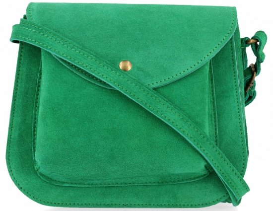 Kožené kabelka listonoška Vittoria Gotti dračí zelená V1982B