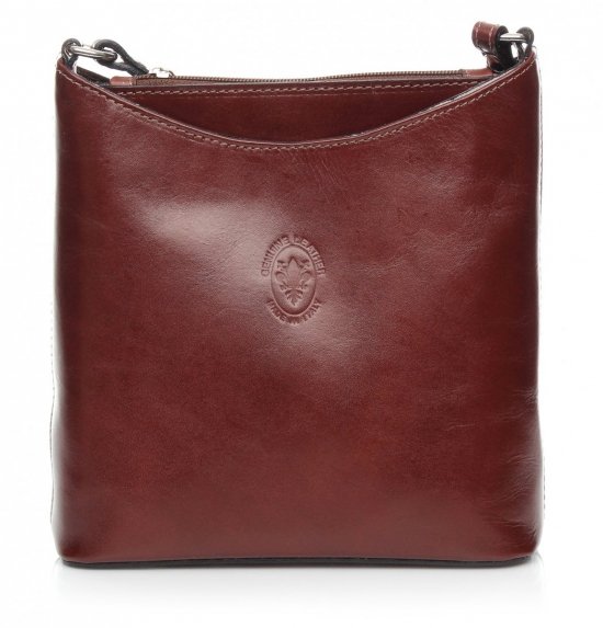 Kožená kabelka listonoška Genuine Leather hnědá