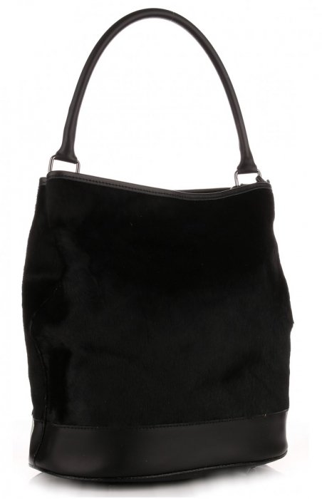 Kožené kabelka shopper bag Vera Pelle černá 8502