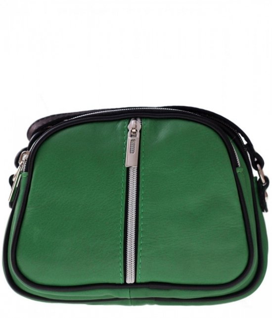 Bőr táska levéltáska Genuine Leather zöld 333