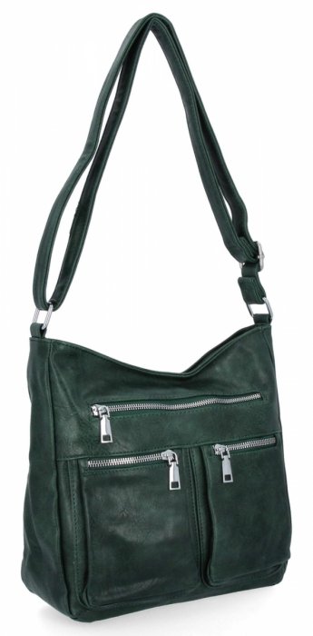 Univerzális női oldaltáska a Herisson 13K391-től üvegzöld színben