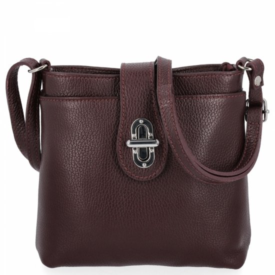 Bőr táska levéltáska Vittoria Gotti bordó 201