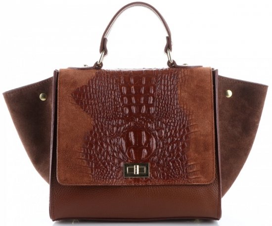 Bőr táska kuffer Genuine Leather barna 295