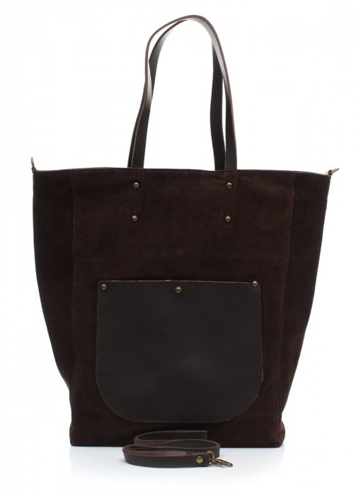 Bőr táska univerzális Genuine Leather csokoládé 808036