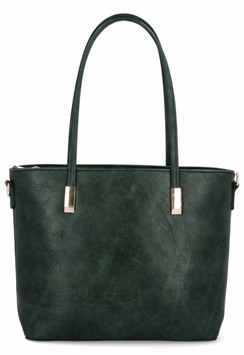 Klasyczna Torebka Damska rozmiar L firmy Herisson 26R537L Butelkowa Zieleń