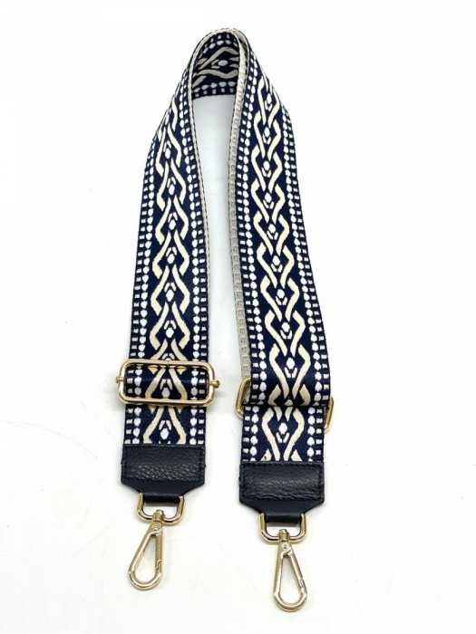 Modny Pasek Do Torebki H07 Granatowy