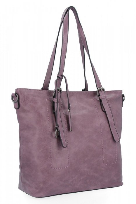 Uniwersalna Torebka Damska XL Shopper Bag firmy Hernan HB0213-1 Fioletowa