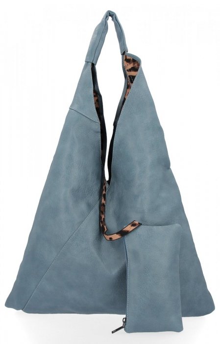 Duża Torebka Damska Shopper Bag XXL firmy Hernan HB0350 Niebieska